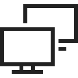 device, technology, double, desktop, monitor, screen icon icon