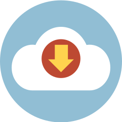 download, sync, cloud, online icon icon