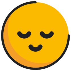 face, emoji, relieved, emoticon icon icon