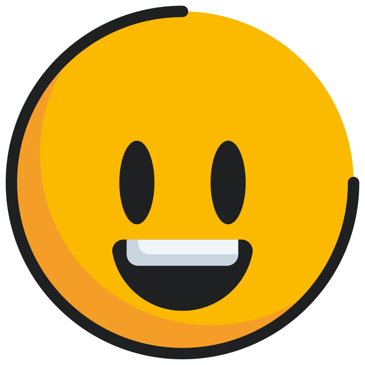 face  grinning  emoticon  big eyes icon icon