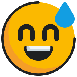 face, sweat, grinning, emoticon icon icon
