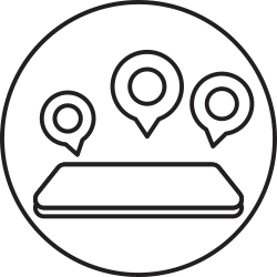 navigation, mobile, smartphone, location icon icon
